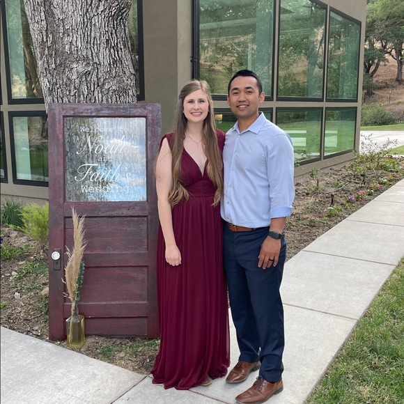 Azazie Wine Bridesmaid Dress - Picture 5 of 5